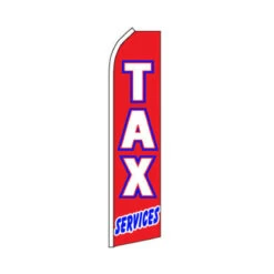 Tax Services Swooper Flag - 11.5ft X 2.5ft