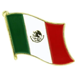 Mexico Flag Lapel Pin - 3/4" X 1/2"