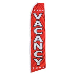 Vacancy Swooper Flag - 11.5ft X 2.5ft