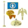 Super Tough Northern Marianas 4ft X 6ft Flag, Telescoping Flagpole, Base, And Optional Tassel