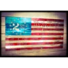 30" Decorative Metal Art - 2nd Amendment Flag In Red-White-Blue