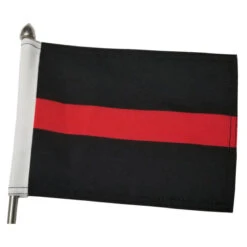 Super Tough Thin Red Line Motorcycle Flag - 6" X 9"