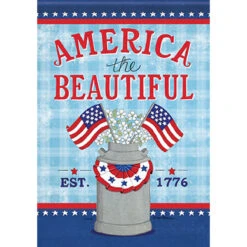 Carson Patriotic Banner Flag - Patriotic Milk Can - 28in X 40in