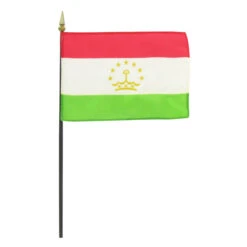 Tajikistan 4" X 6" Stick Flag