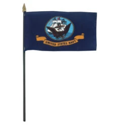 Navy Flag 4 X 6 Inch