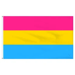 Pansexual Flag 3ft X 5ft Printed Polyester
