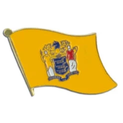 New Jersey Flag Lapel Pin - 3/4" X 1/2"
