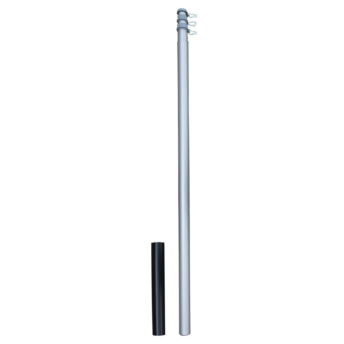 Super Tough 20ft Telescoping Silver Flagpole With Sewn Nylon US Made Flag 2 Super Tough 20ft Telescoping Silver Flagpole With Sewn Nylon US Made Flag - Image 2