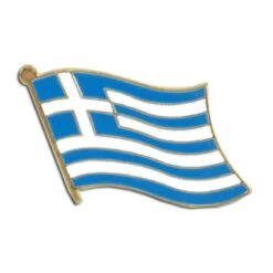 Greece Flag Lapel Pin - 3/4" X 1/2"