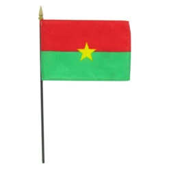 Burkina 4" X 6" Stick Flag
