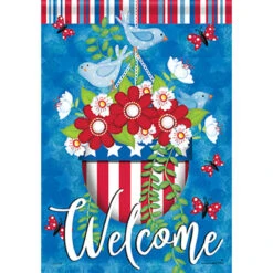 Carson Patriotic Banner Flag - Glory Birds - 28in X 40in
