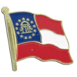Georgia Flag Lapel Pin - 3/4" X 1/2"