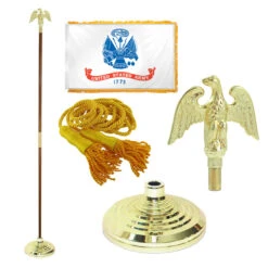 Super Tough Army 4ft X 6ft Flag, Telescoping Flagpole, Base, And Optional Tassel