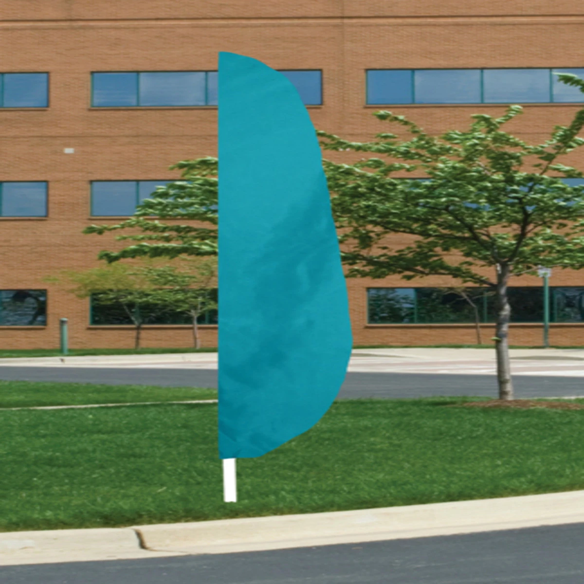 Feather Banner Flag - Turquoise 12' X 32" 1 Feather Banner Flag - Turquoise 12' X 32"
