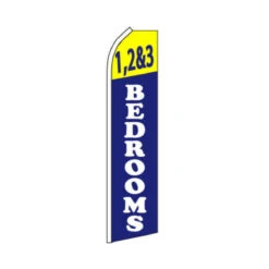 1 2 & 3 Bedrooms Swooper Flag - 11.5ft X 2.5ft