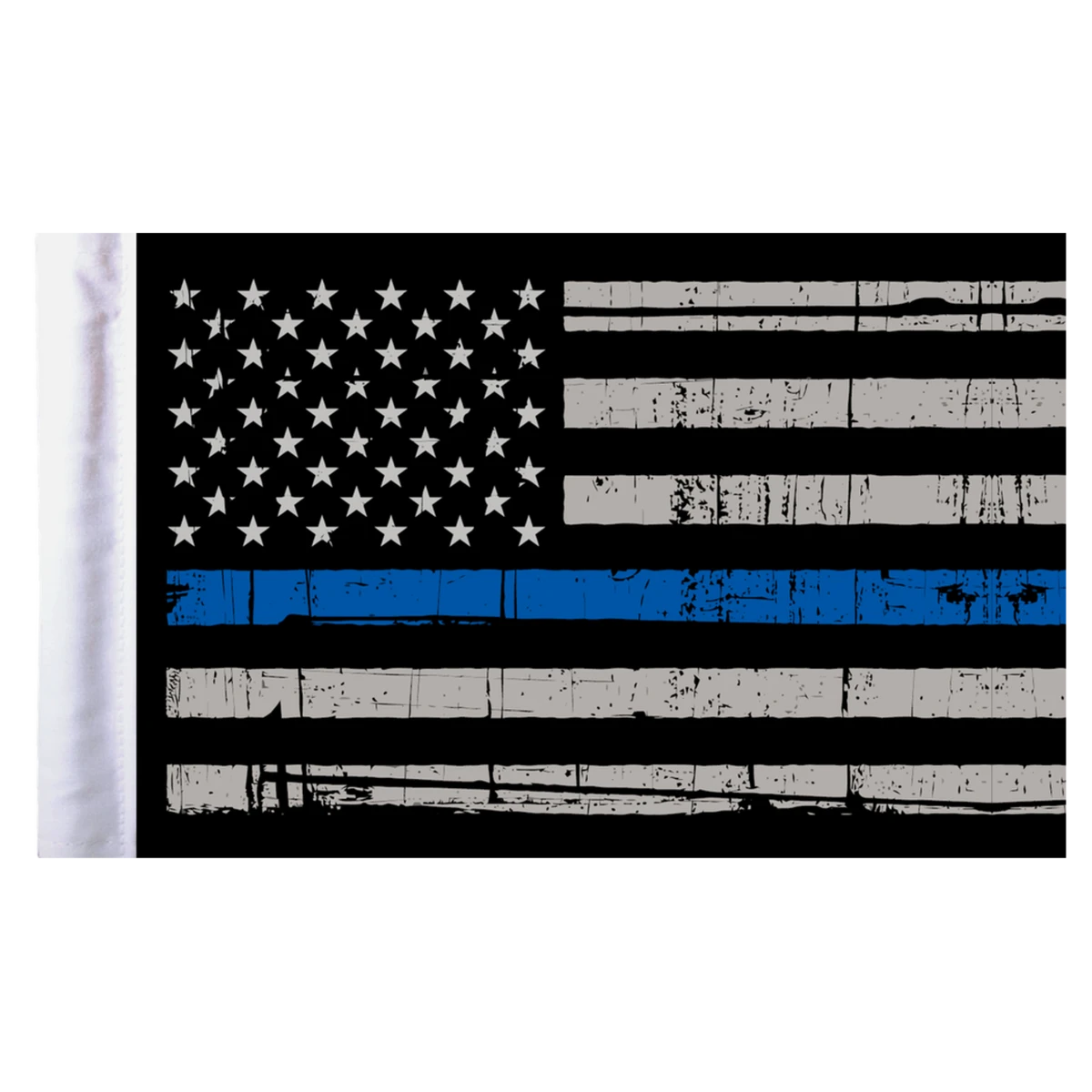 Thin Blue Line American Motorcycle Flag - 6" X 9" 1 Thin Blue Line American Motorcycle Flag - 6" X 9"