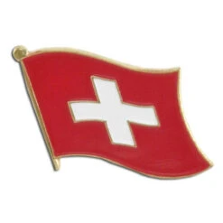 Switzerland Flag Lapel Pin - 3/4" X 1/2"