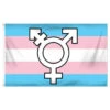 Transgender Symbol Flag 3ft X 5ft Printed Polyester