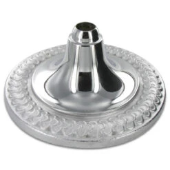 Floor Stand For Guidon Pole Silver Chrome Plated Finish