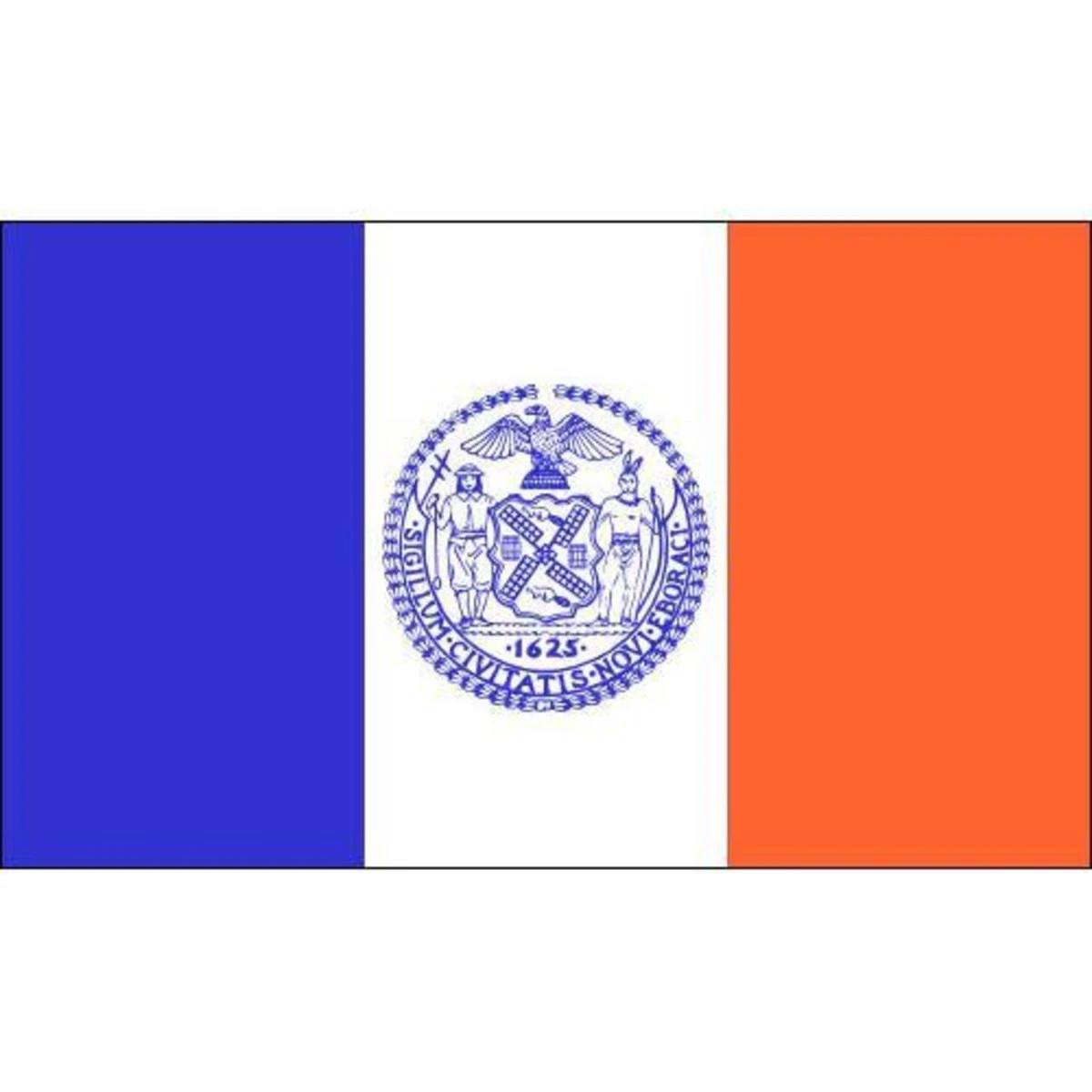 New York City Flag 4ft X 6ft Nylon Indoor 1 New York City Flag 4ft X 6ft Nylon Indoor