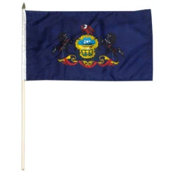 Pennsylvania Stick Flag 12 X 18 Inch