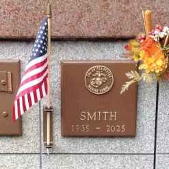 Bronze Mausoleum Flag Holder
