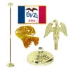 Super Tough Iowa 3ft X 5ft Flag, Flagpole, Base, And Optional Tassel