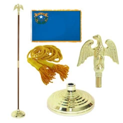 Super Tough Nevada 3ft X 5ft Flag, Flagpole, Base, And Optional Tassel