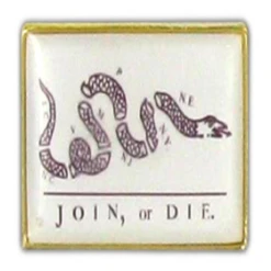 Join Or Die Flag Lapel Pin - 7/8" X 5/8"