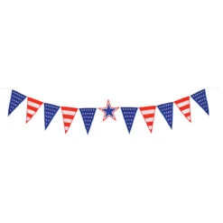 Stars & Stripes Festive Pennant String - 90"