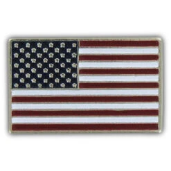 USA Flag Lapel Pin - Silver - 3/4" X 1/4"