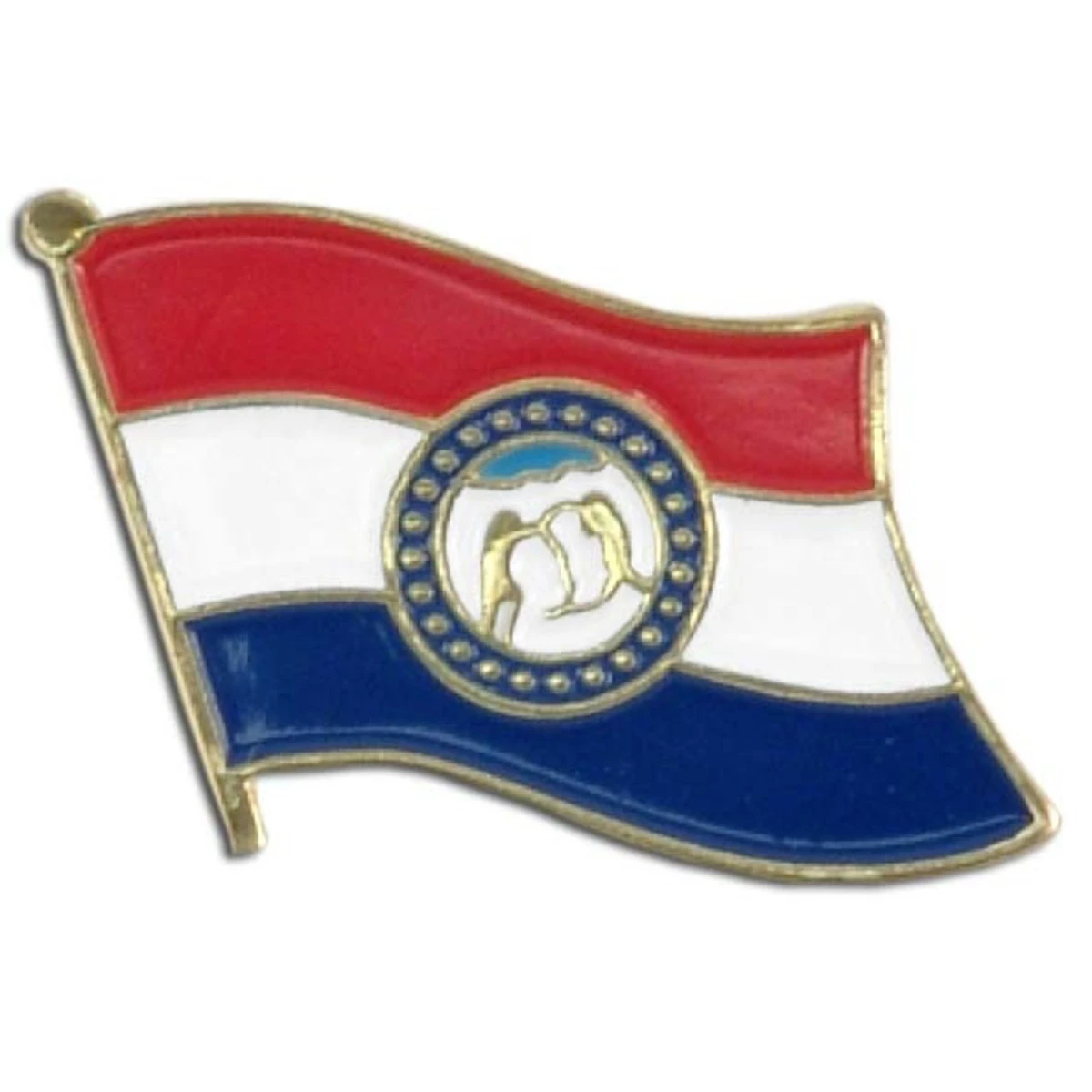 Missouri Flag Lapel Pin - 3/4" X 1/2" 1 Missouri Flag Lapel Pin - 3/4" X 1/2"