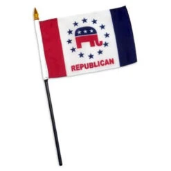 Republican Party Design 2 - 4 X 6 Inch Flag