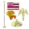 Super Tough Hawaii 4ft X 6ft Flag, Telescoping Flagpole, Base, And Optional Tassel