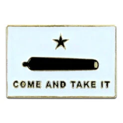 Gonzales Flag Lapel Pin - Come And Take It - 1" X 7/8"
