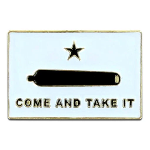 Gonzales Flag Lapel Pin - Come And Take It - 1" X 7/8" -United States Flag Shop hhpfesbvphlzhcjqf0fg 97948.1682623204
