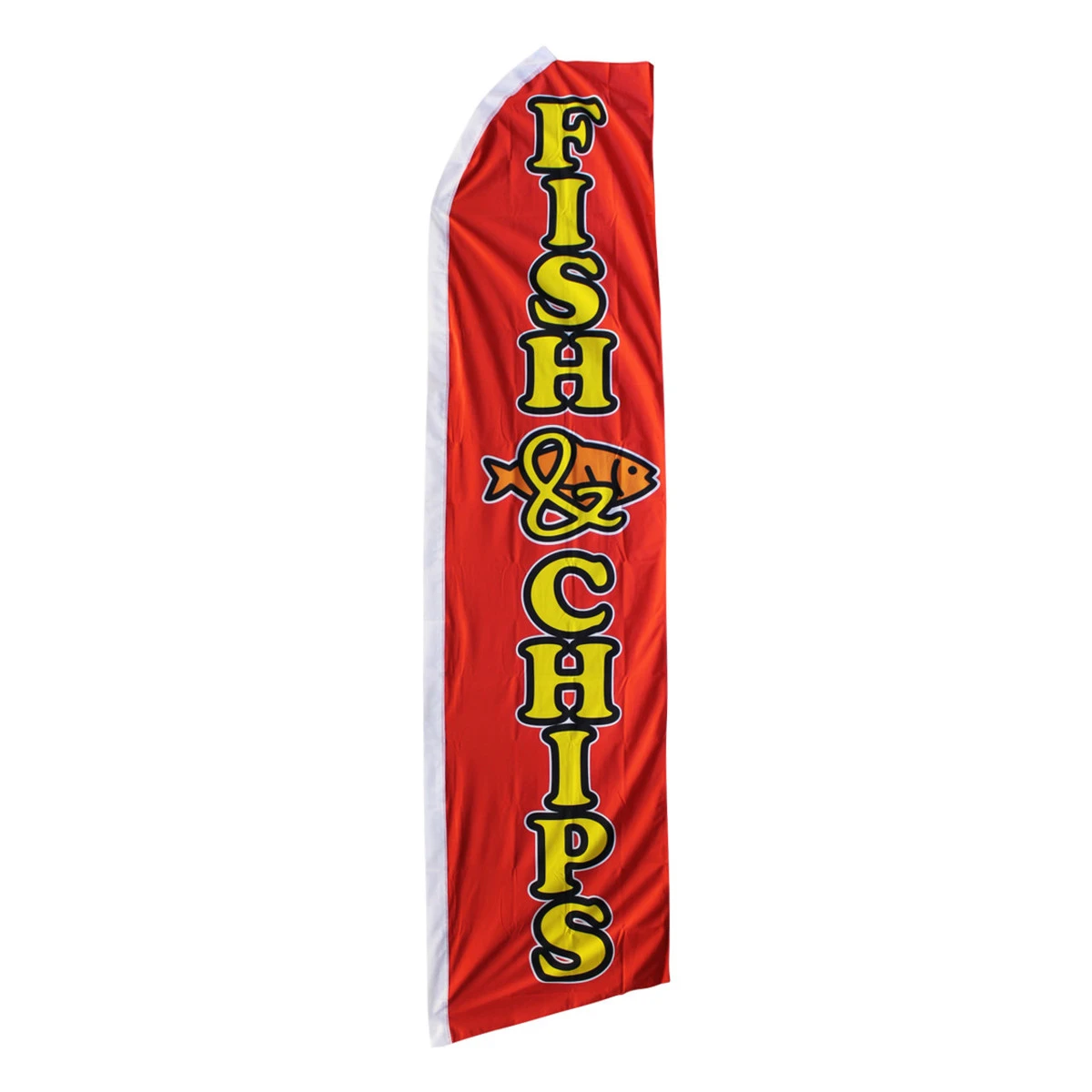 Fish & Chips Swooper Flag - 11.5ft X 2.5ft 1 Fish & Chips Swooper Flag - 11.5ft X 2.5ft