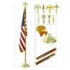 Super Tough Indoor 9ft. Oak Flag Pole Kit