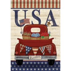 Carson Patriotic Banner Flag - Freedom Truck - 28in X 40in