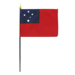 Western Samoa 4" X 6" Stick Flag