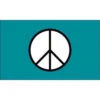 Peace Flag Green Standard 3ft X 5ft Polyester