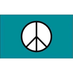 Peace Flag Green Standard 3ft X 5ft Polyester