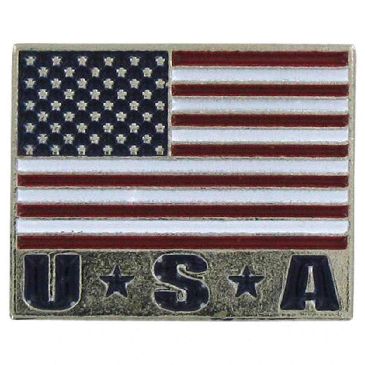 Silver USA Pin - .75" X .75" 1 Silver USA Pin - .75" X .75"