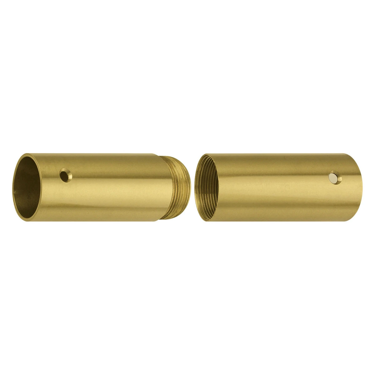 Brass Screw Joints For Wood Poles - Polished Brass - Recommended For 1 1/8" Pole 1 Brass Screw Joints For Wood Poles - Polished Brass - Recommended For 1 1/8" Pole