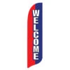 Outdoor Advertising Blade Flag - Welcome - 2ft X 12ft