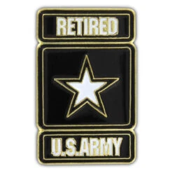 US Army Retired Lapel Pin - 1" X 5/8"