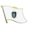 Massachusetts Flag Lapel Pin - 3/4" X 1/2"