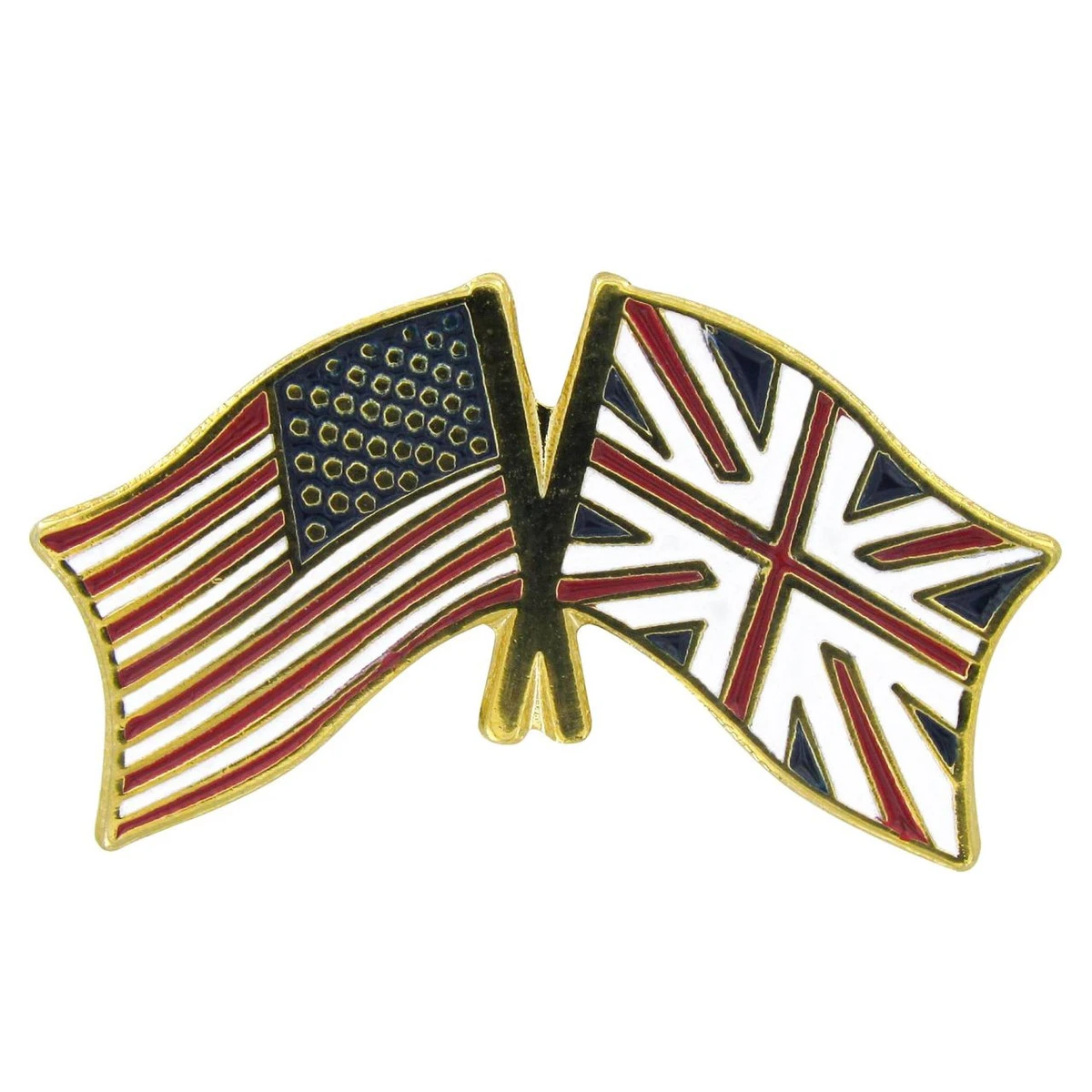 USA Flag / UK Flag Lapel Pin - 3/4" X 1/2" 1 USA Flag / UK Flag Lapel Pin - 3/4" X 1/2"