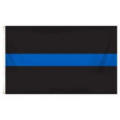 Thin Blue Line Flag 3ft X 5ft Printed Polyester