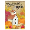Carson Fall Banner Flag - Welcome Friends Birdhouse - 28in X 40in